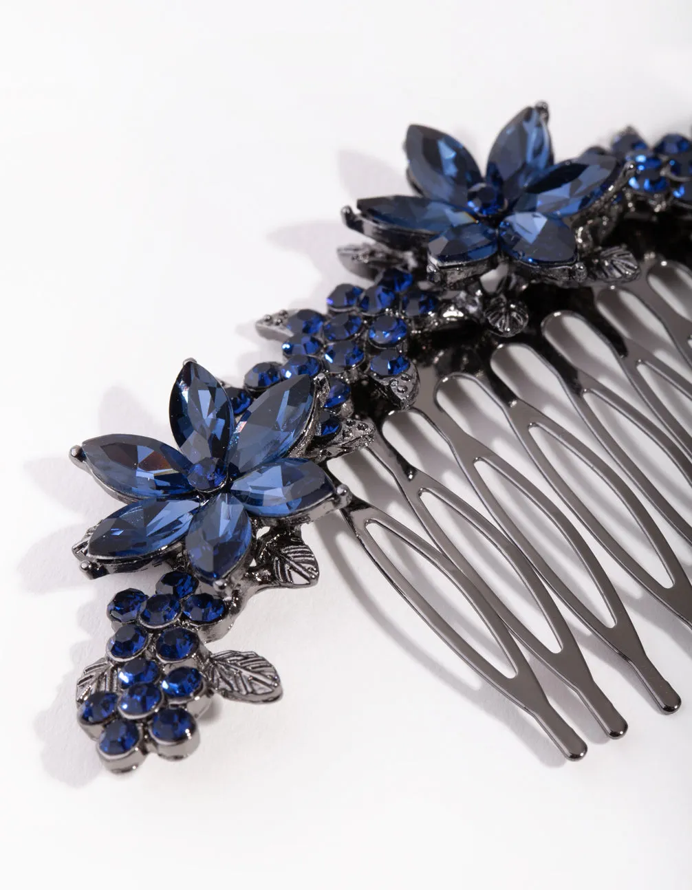 Gunmetal Simple Diamante Flower Comb sold by lovisa product image thumbnail 2