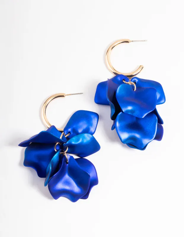 Gold Coated Petal Huggie Earrings sold by lovisa