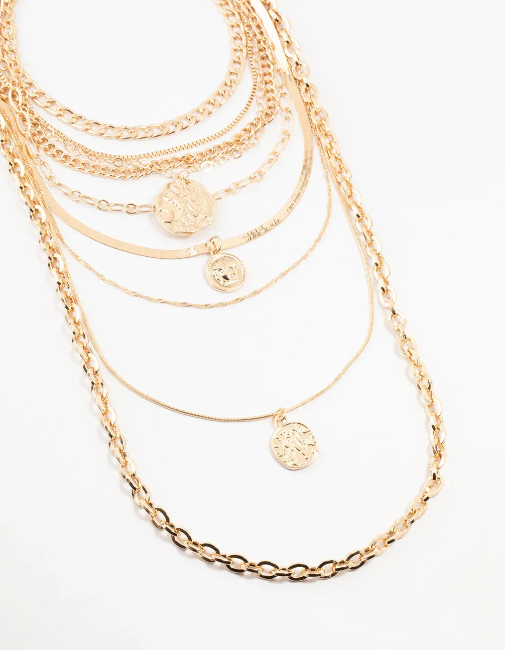 Gold Layered Pendant Necklace sold by lovisa