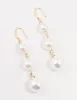 Gold Diamante Pearl Drop Earrings sold by lovisa