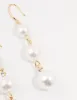 Gold Diamante Pearl Drop Earrings sold by lovisa