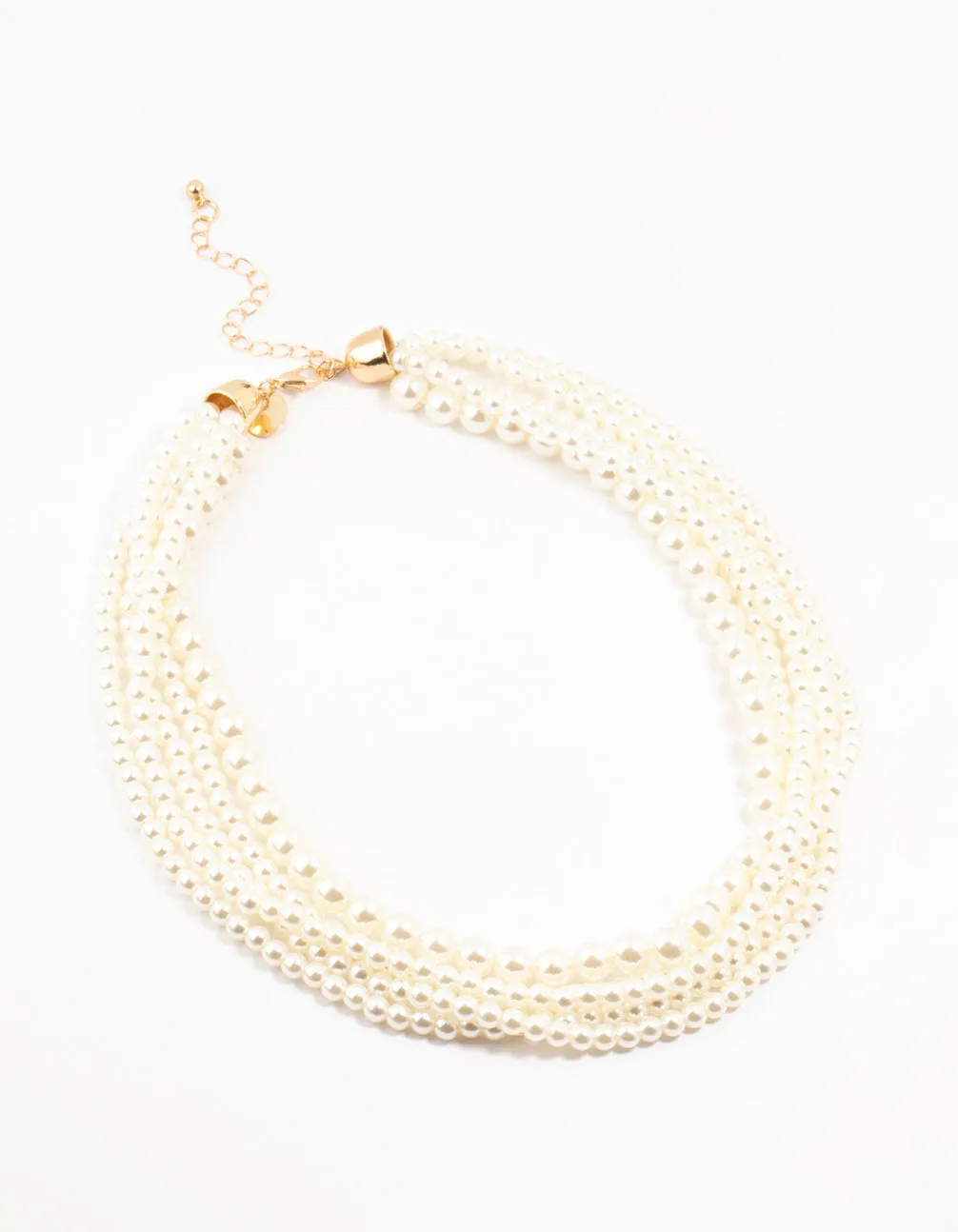 Beaded Multi Sized Pearls Layered Necklace sold by lovisa product image thumbnail 2