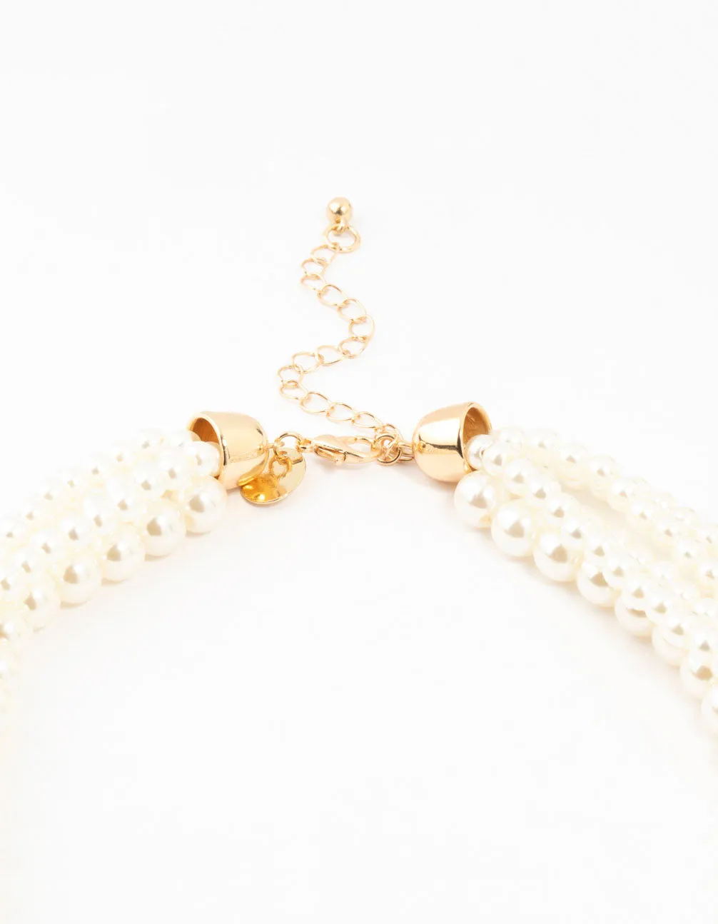 Beaded Multi Sized Pearls Layered Necklace sold by lovisa product image thumbnail 3