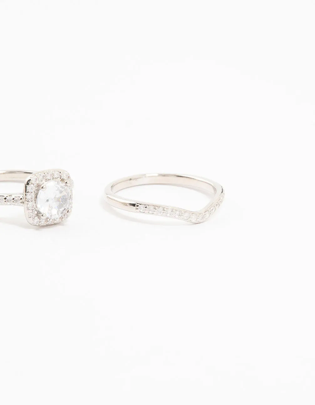 Silver Pointed & Halo Ring Pack sold by lovisa product image thumbnail 3