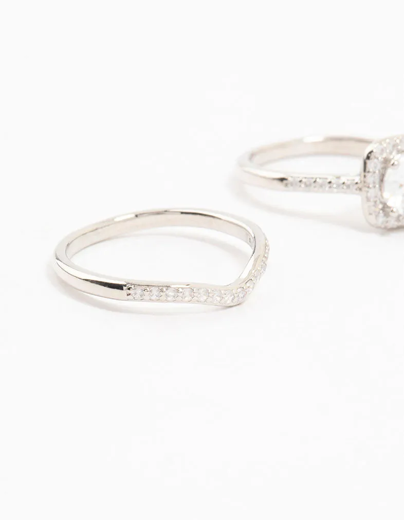 Silver Pointed & Halo Ring Pack sold by lovisa product image thumbnail 2