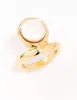 Gold Organic Pearl Band Ring sold by lovisa