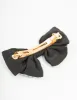 Black & White Short Pearl Bow Barrette Clip sold by lovisa