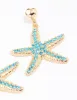 Gold Diamante Starfish Drop Earrings sold by lovisa