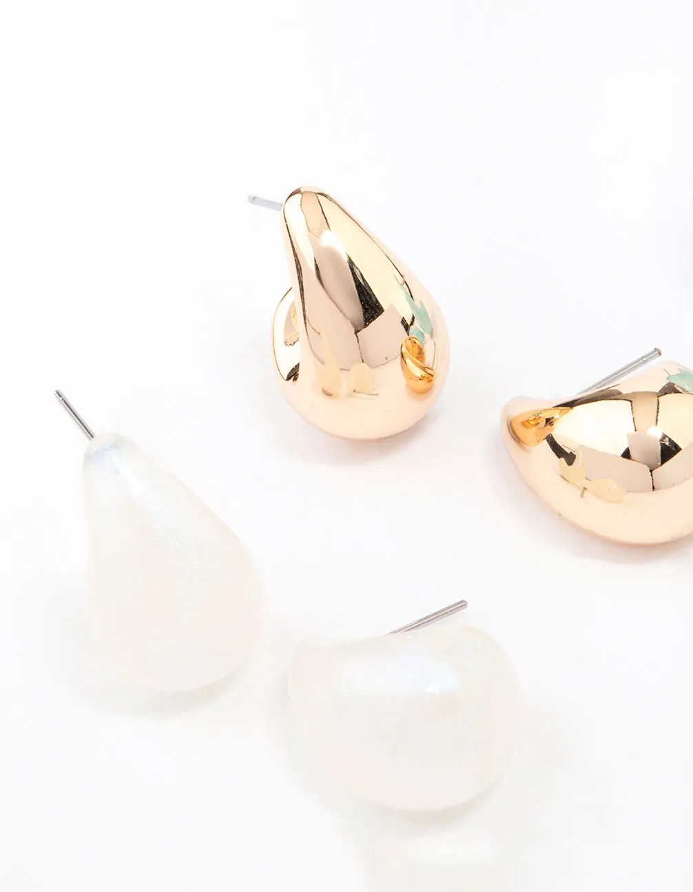 Gold Small Mixed Hoop Earrings 3-Pack sold by lovisa product image thumbnail 2