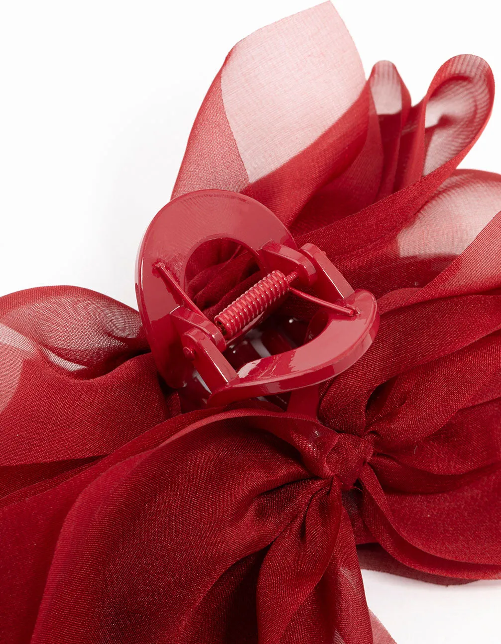 Red Fabric Bow Claw Clip sold by lovisa product image thumbnail 3