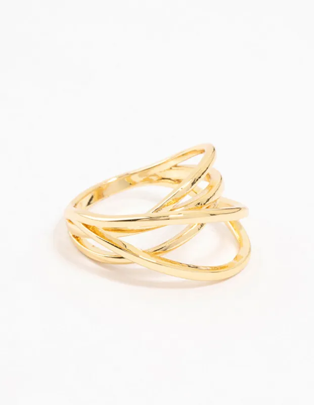 Gold Plated Thin Wrapped Ring sold by lovisa