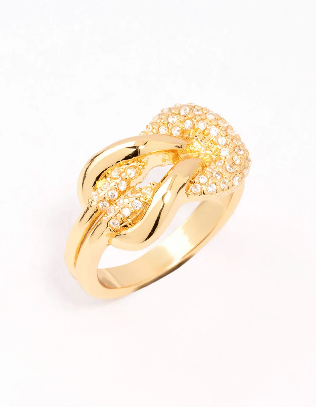 Gold Bold Diamante Knotted Ring sold by lovisa product image thumbnail 2
