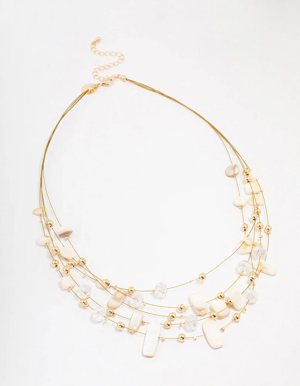 Gold Layered Beaded Necklace sold by lovisa product image thumbnail 2