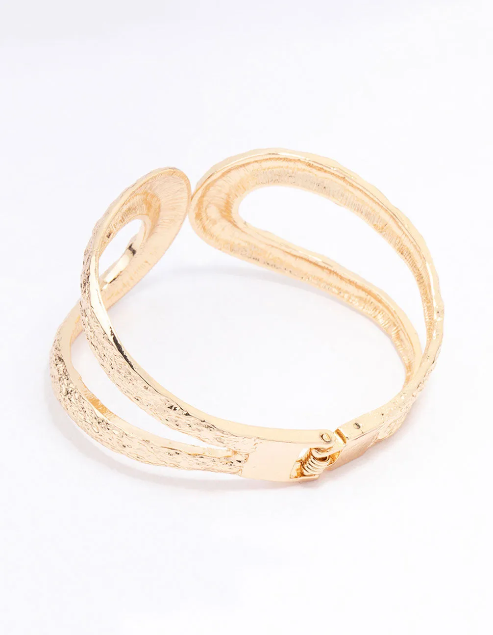 Gold Hammered Hinge Bangle sold by lovisa product image thumbnail 3