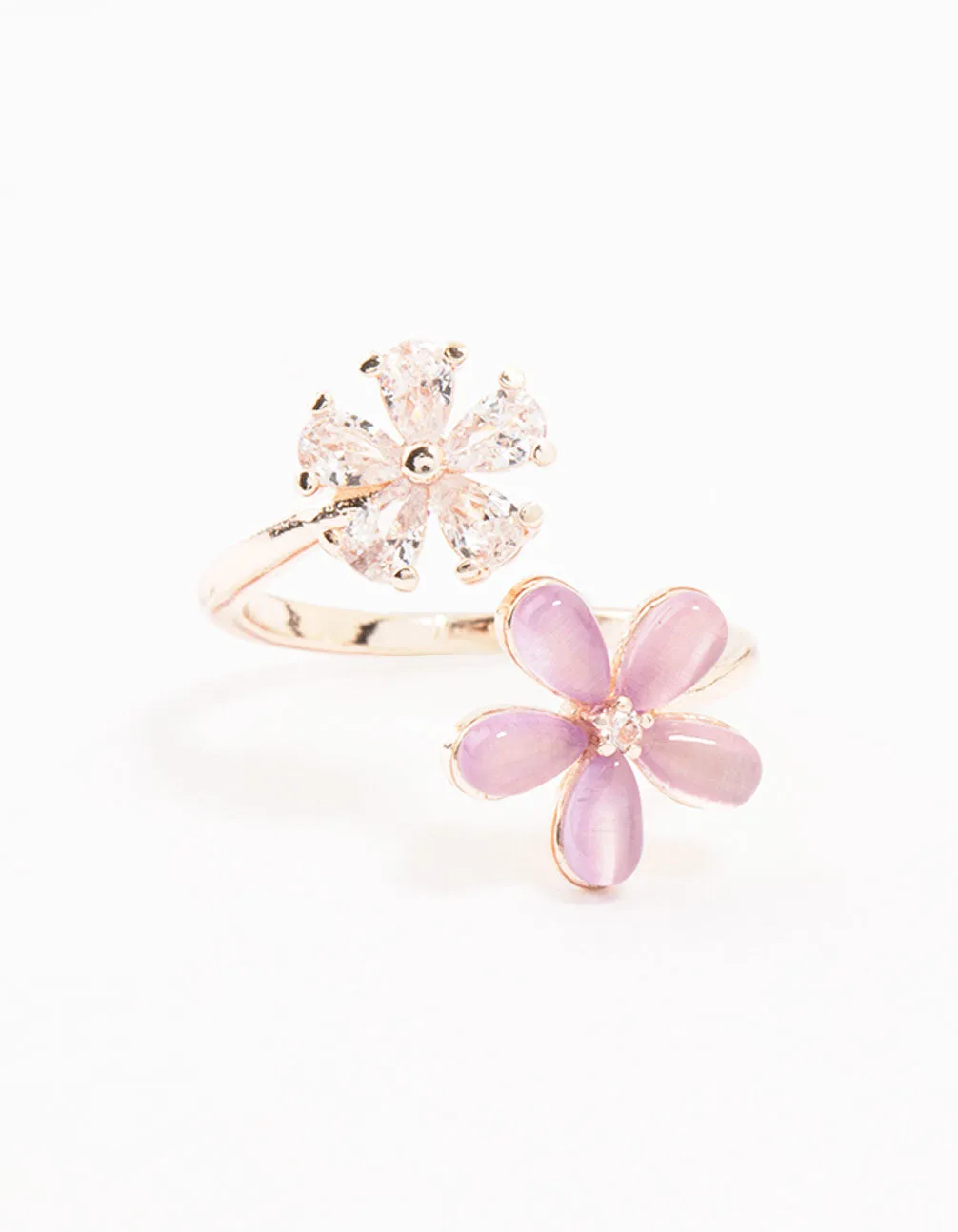 Rose Gold Cubic Zirconia Wrap Around Ring sold by lovisa product image thumbnail 3