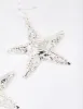 Silver Molten Starfish Drop Earrings sold by lovisa