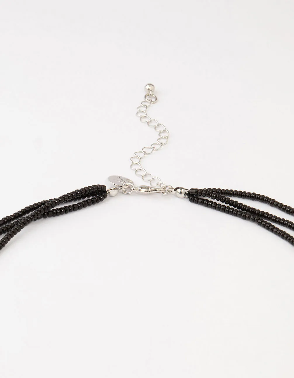 Black Beaded Faceted Layered Necklace sold by lovisa product image thumbnail 3