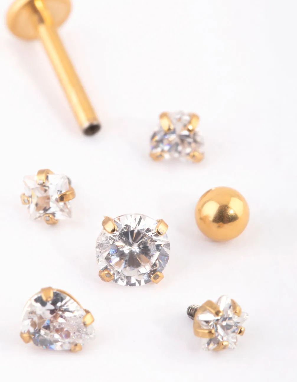 Gold Plated Titanium Graduating Bezel Flat Backs 6-Pack sold by lovisa product image thumbnail 4