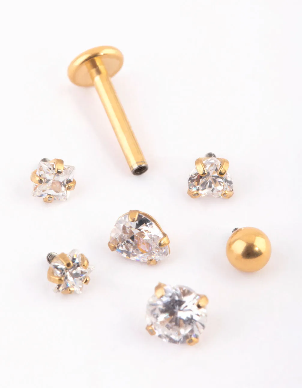 Gold Plated Titanium Graduating Bezel Flat Backs 6-Pack sold by lovisa product image thumbnail 3