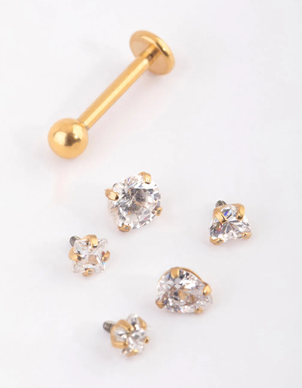 Gold Plated Titanium Graduating Bezel Flat Backs 6-Pack sold by lovisa