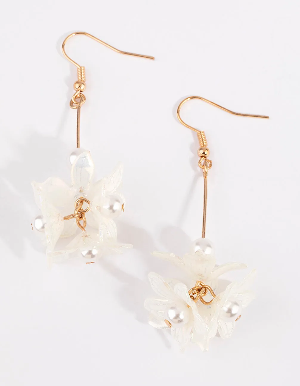 Gold Flower Bar with Pearl Earrings sold by lovisa
