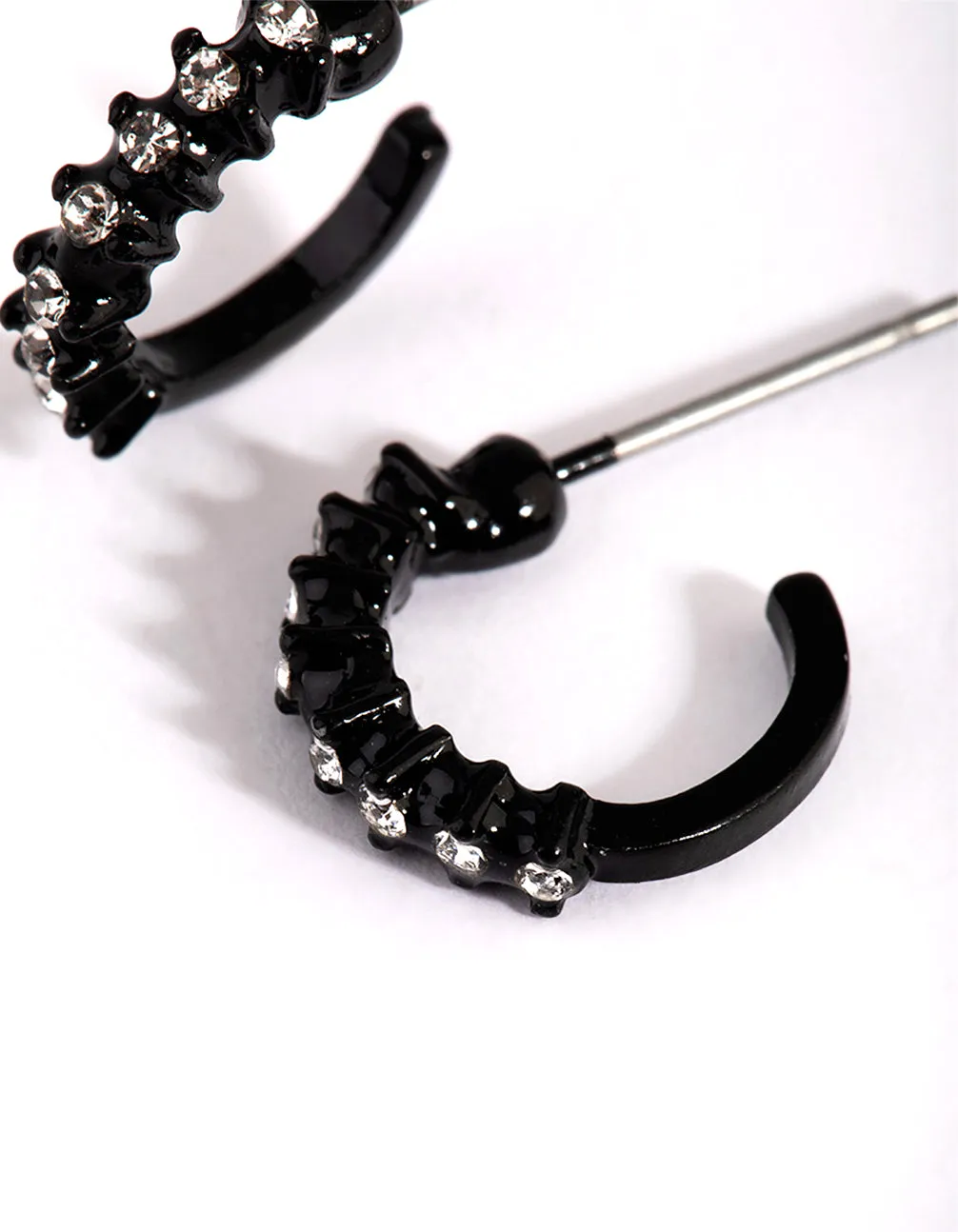 Matte Diamante Hoop Earrings sold by lovisa product image thumbnail 3