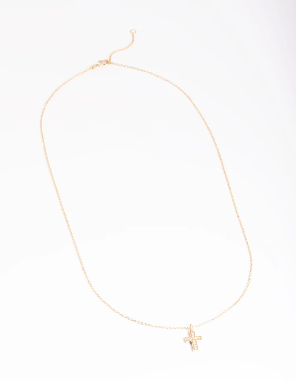 Gold Plated Sterling Silver Cubic Zirconia Cross Necklace sold by lovisa product image thumbnail 2