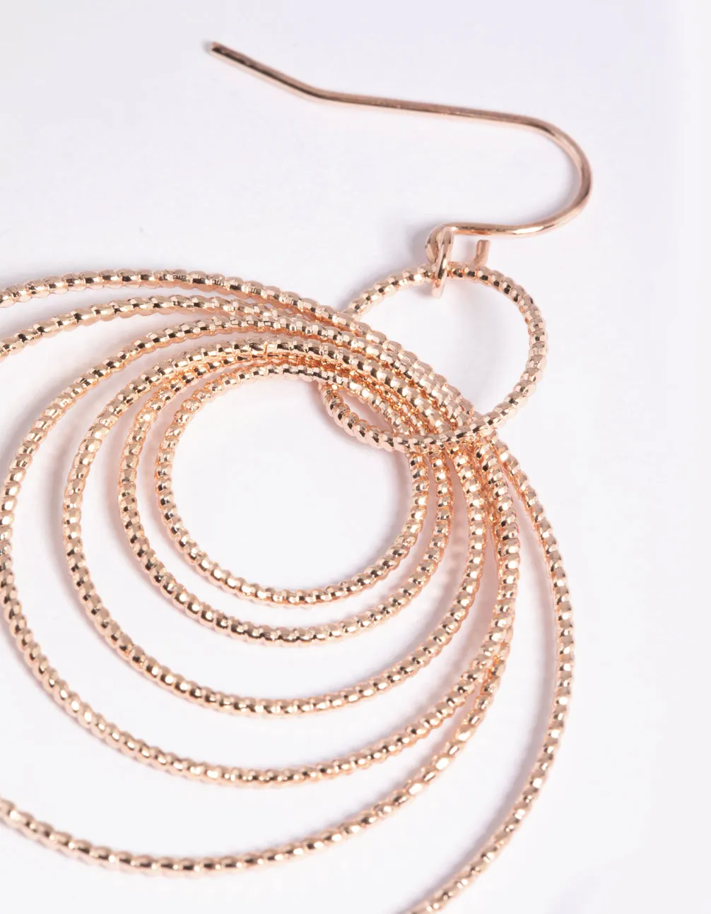 Rose Gold Multi Textured Hoop Earrings sold by lovisa product image thumbnail 2