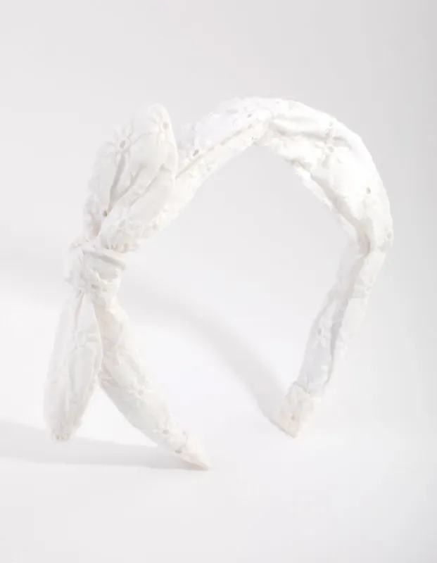 Fabric Broad Side Bow Alice Band sold by lovisa