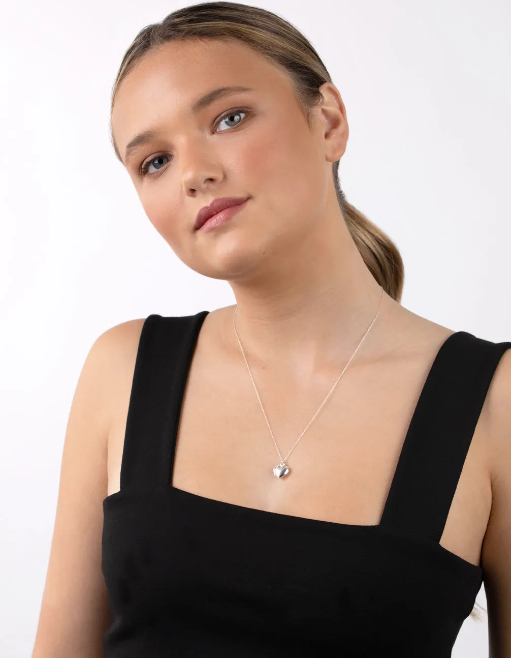 Sterling Silver Heart Locket Pendant Necklace sold by lovisa product image thumbnail 3