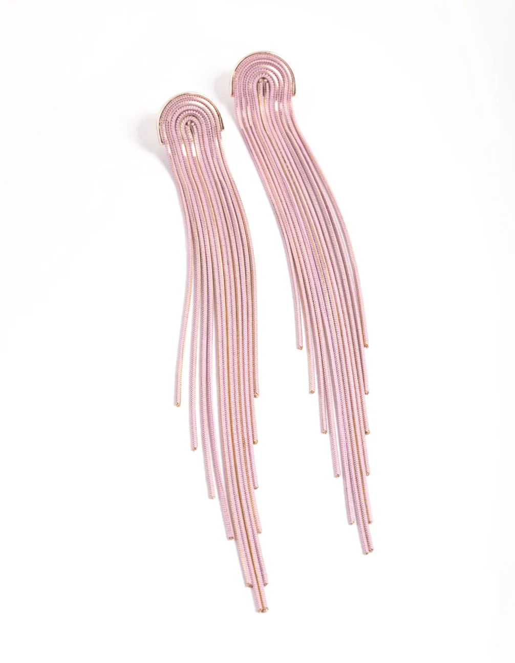 Rose Gold Chain Waterfall Earrings sold by lovisa