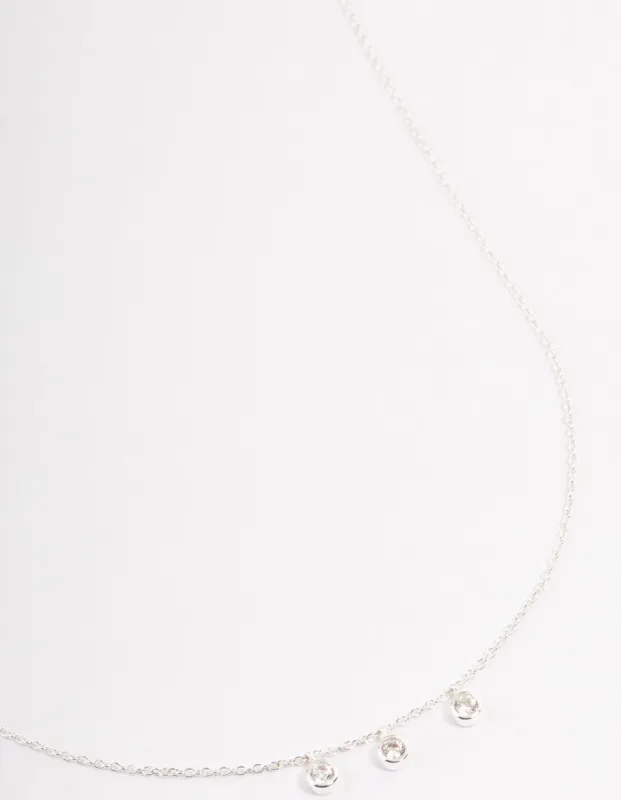 Sterling Silver Cubic Zirconia Necklace sold by lovisa