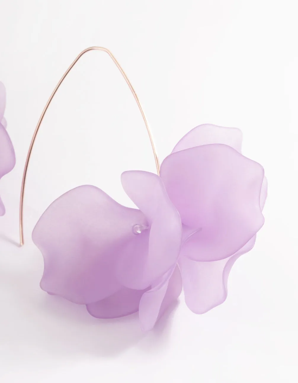 Rose Gold Frosted Flower Drop Earrings sold by lovisa product image thumbnail 2