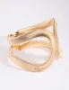 Gold Textured Oval Cuff Bangle sold by lovisa