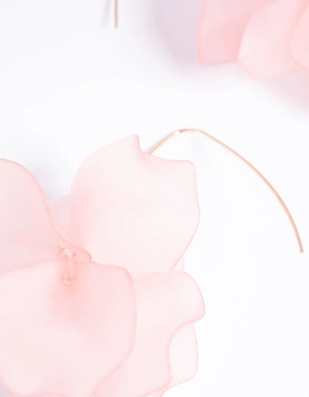 Pink Frosted Flower Drop Earrings sold by lovisa product image thumbnail 4