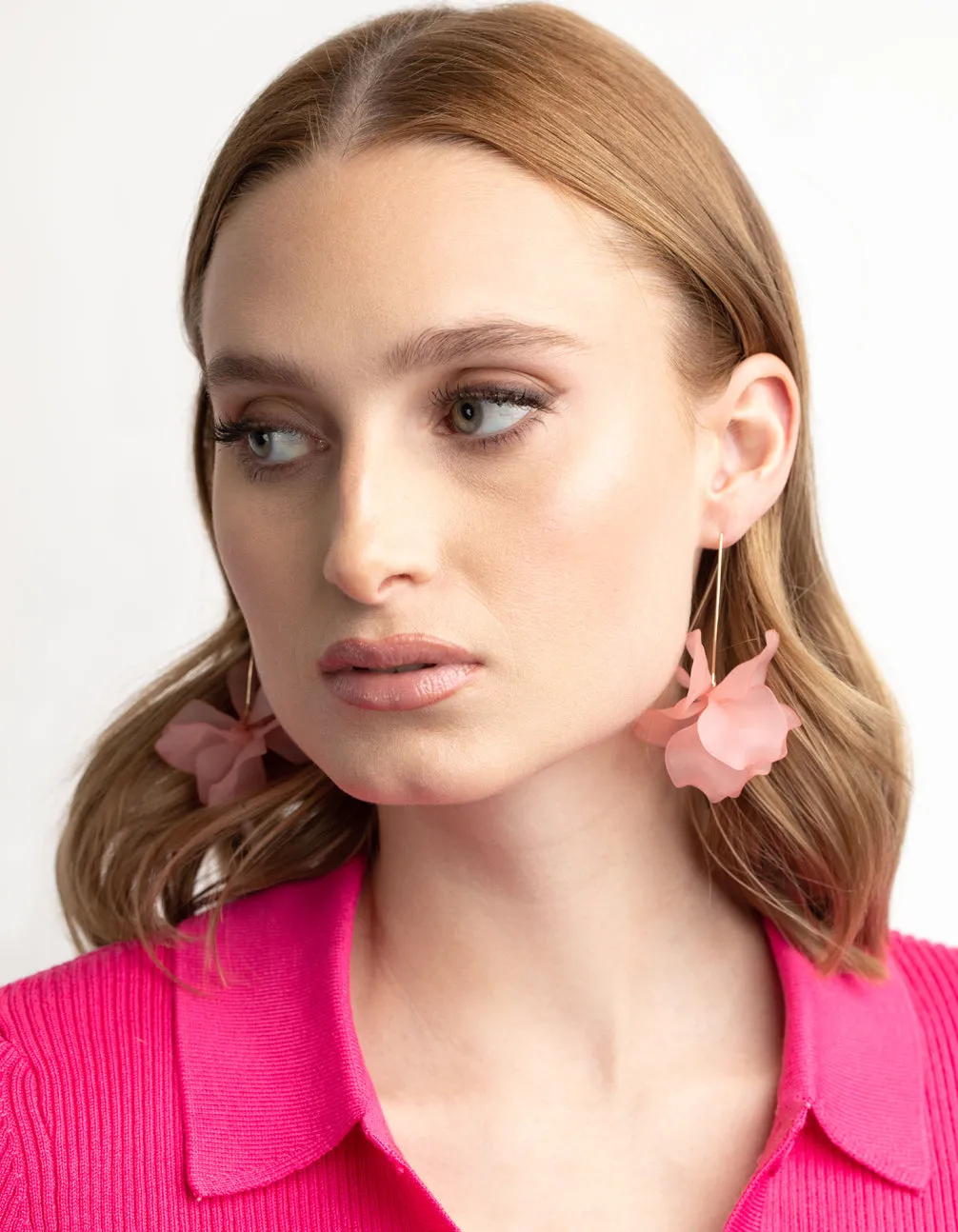 Pink Frosted Flower Drop Earrings sold by lovisa product image thumbnail 5