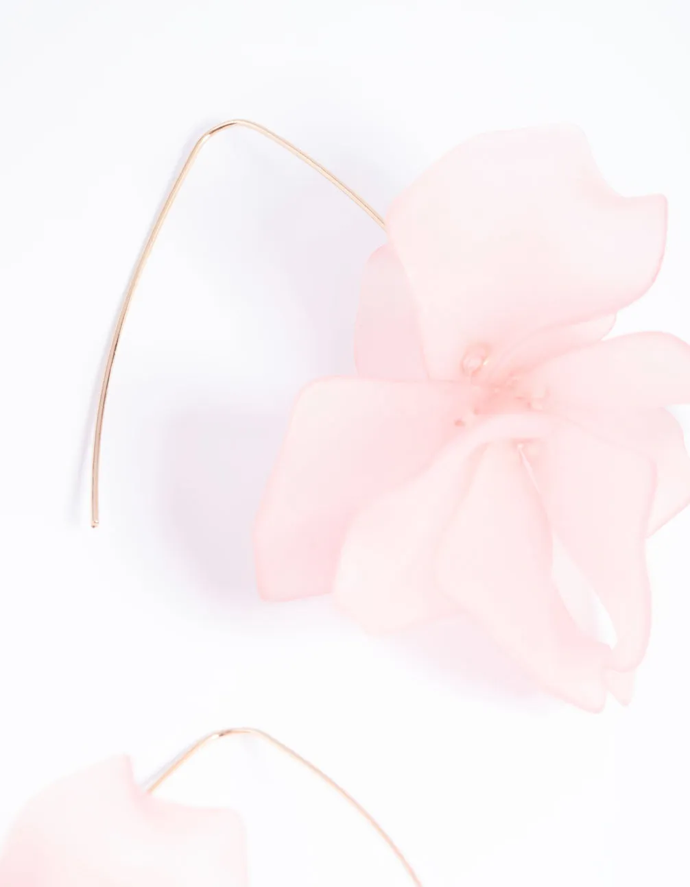 Pink Frosted Flower Drop Earrings sold by lovisa product image thumbnail 3