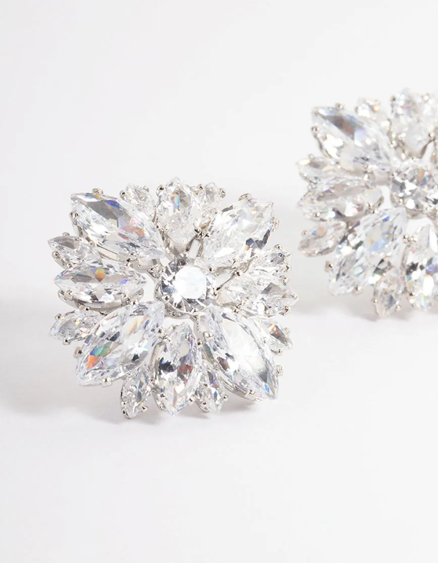 Silver Statement Stud Earrings sold by lovisa product image thumbnail 2