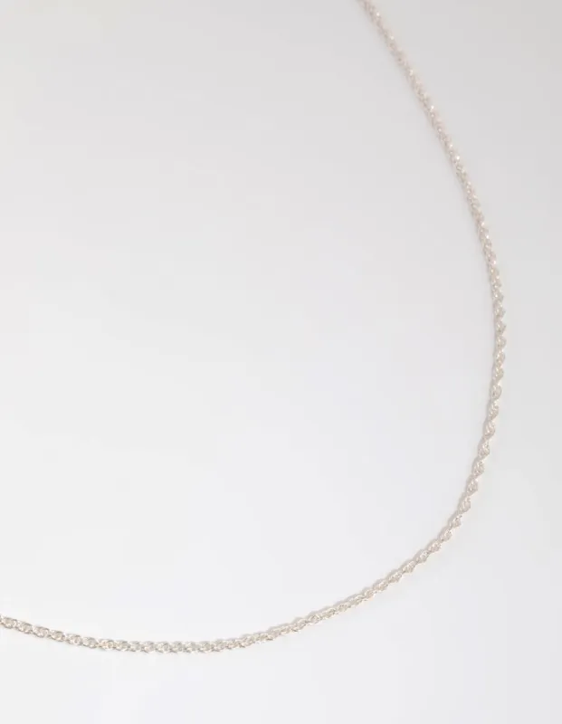 Sterling Silver Twist Chain Necklace sold by lovisa