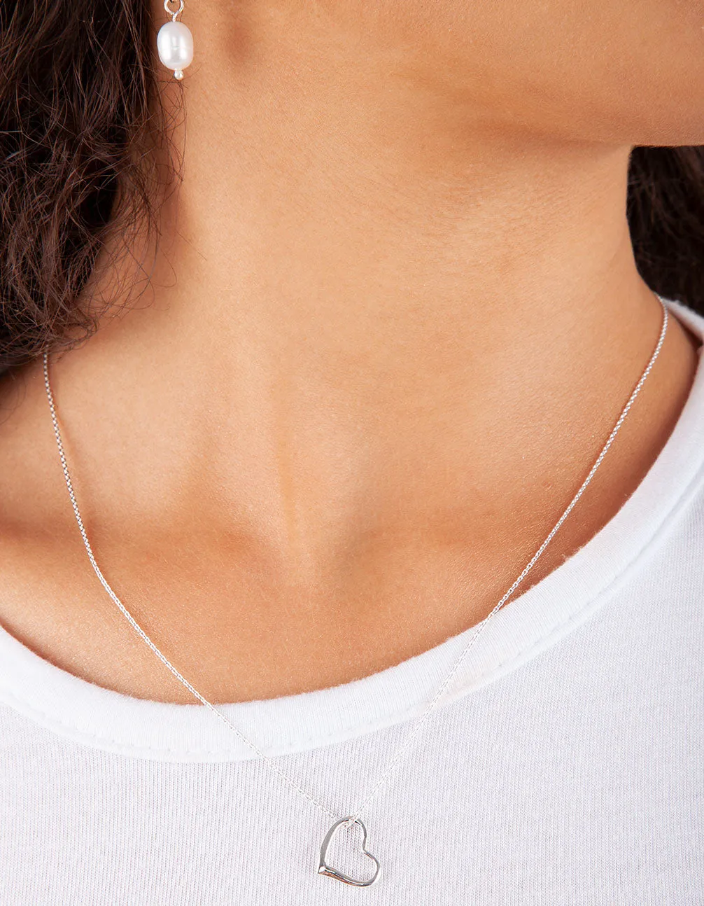 Sterling Silver Heart Pendant Necklace sold by lovisa product image thumbnail 4