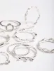 Silver Twisted Curve Ring Pack sold by lovisa