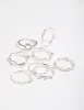 Silver Twisted Curve Ring Pack sold by lovisa