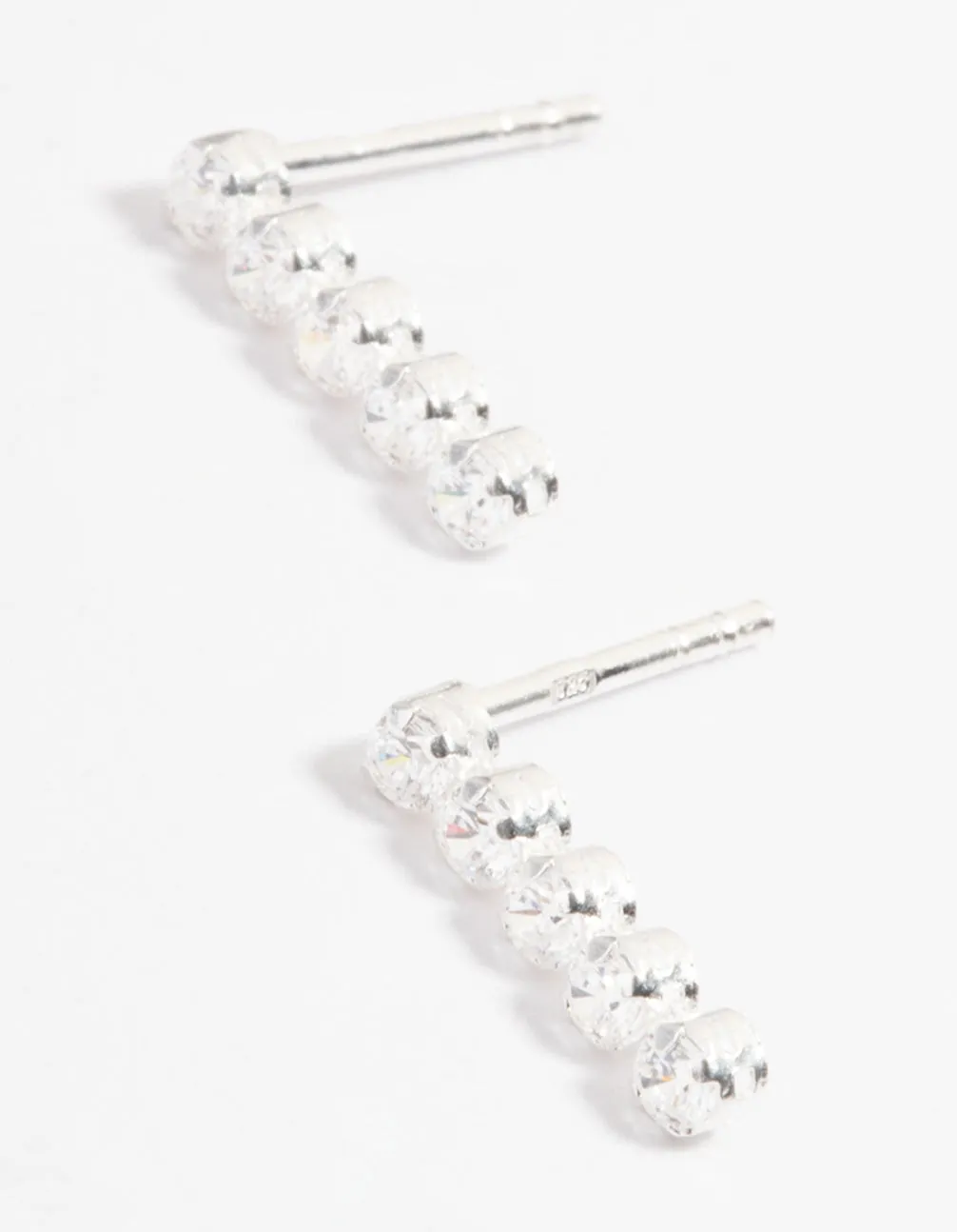Sterling Silver Cubic Zirconia Cupchain Stud Earrings sold by lovisa