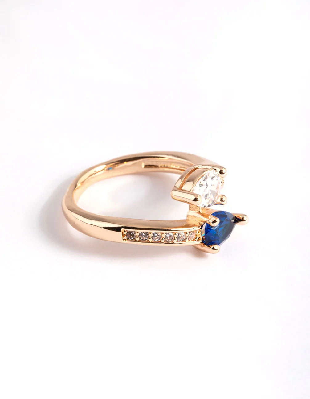 Gold Pear Cross Over Ring sold by lovisa product image thumbnail 2