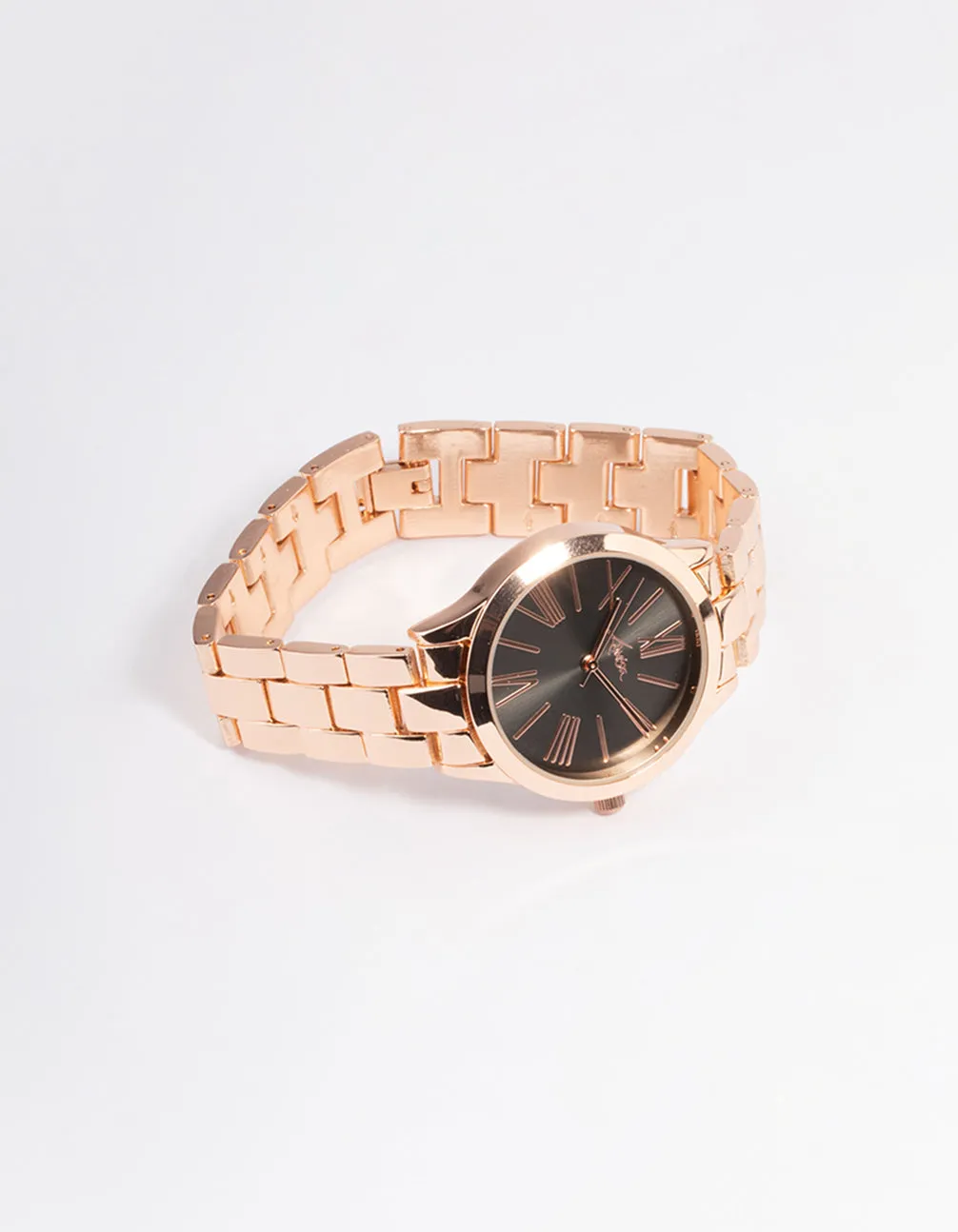 Rose Gold Large Roman Link Watch sold by lovisa product image thumbnail 2