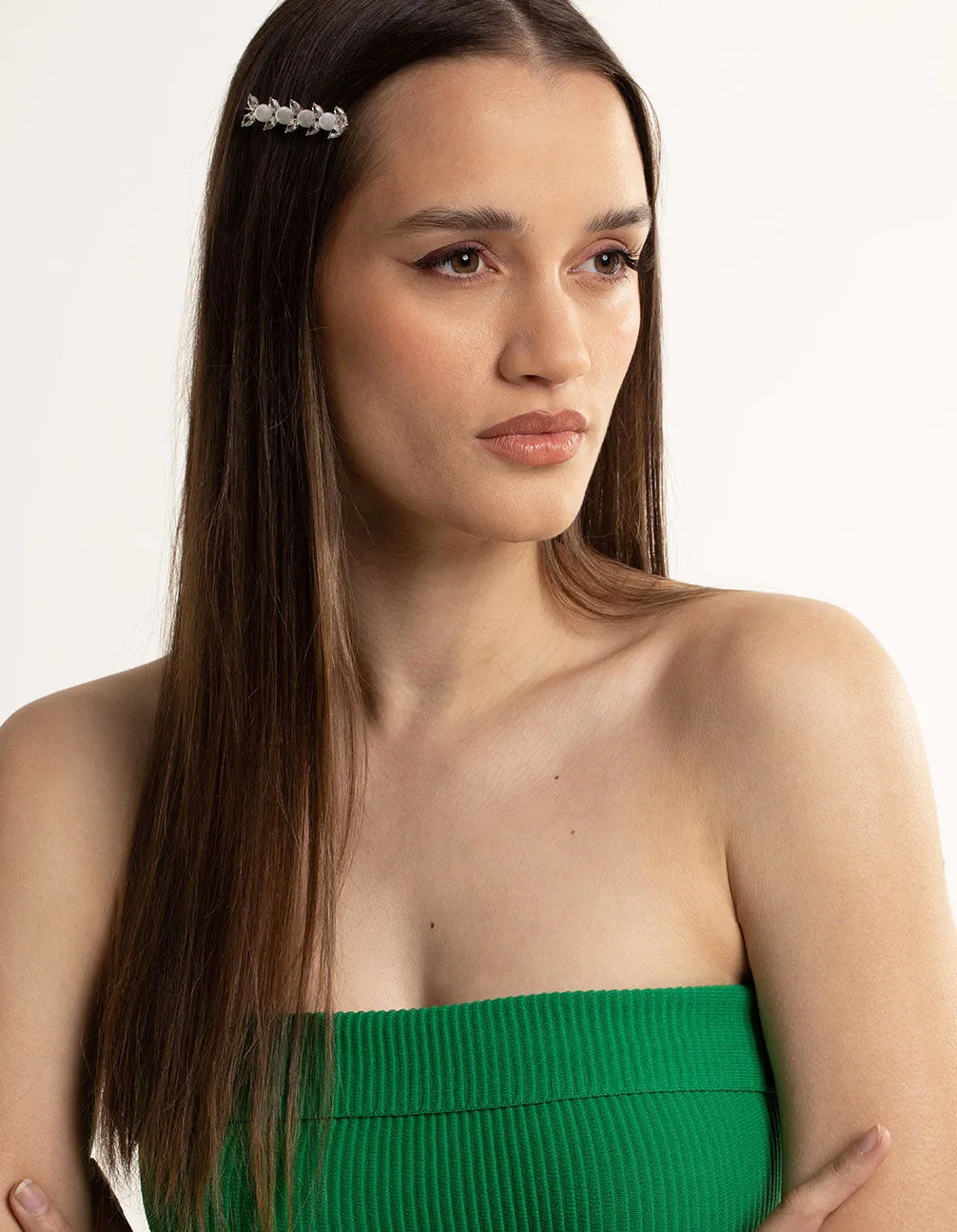 Silver Diamante & Pearl Row Clip Pack sold by lovisa product image thumbnail 2