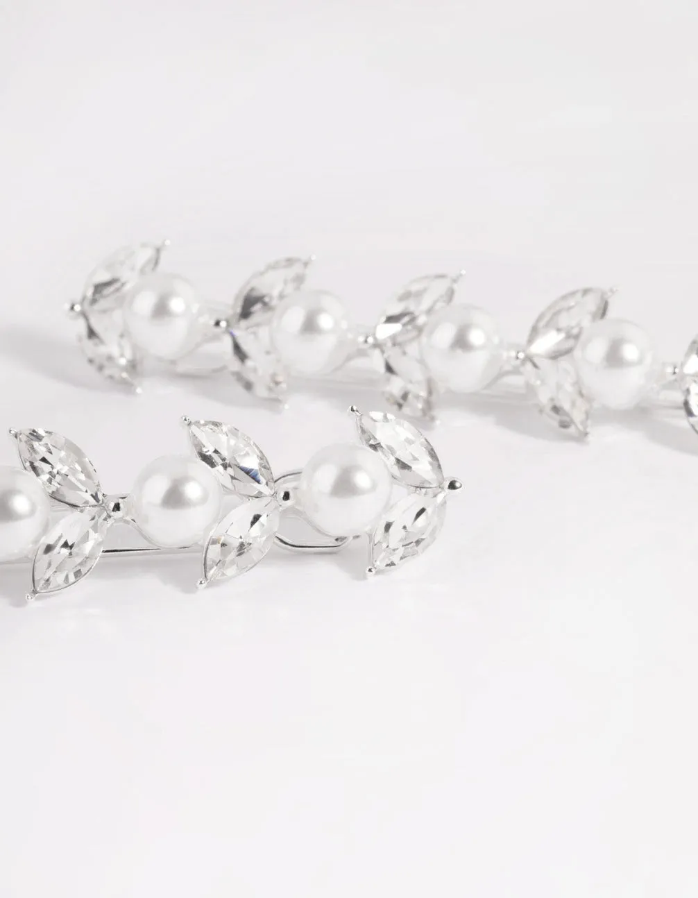 Silver Diamante & Pearl Row Clip Pack sold by lovisa product image thumbnail 4