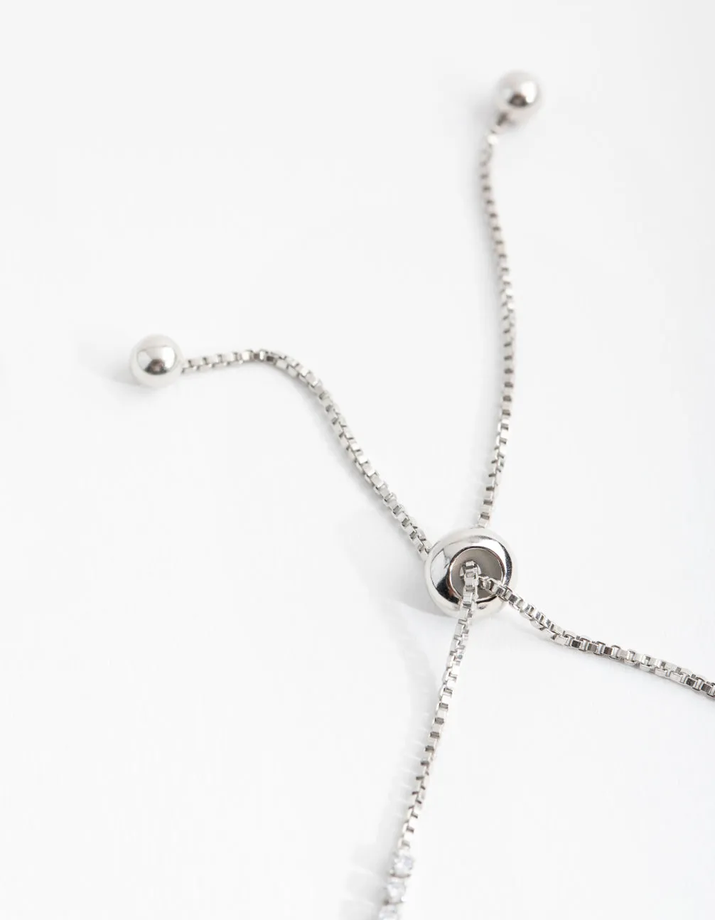 Silver Cubic Zirconia Square Halo Toggle Tennis Bracelet sold by lovisa product image thumbnail 3