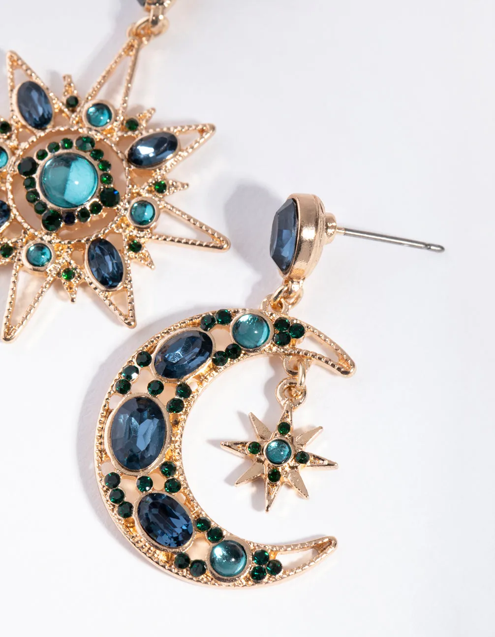 Gold Mini Star & Moon Earrings sold by lovisa product image thumbnail 3