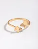 Yellow Gold Plated Sterling Silver Open Butterfly Ring sold by lovisa